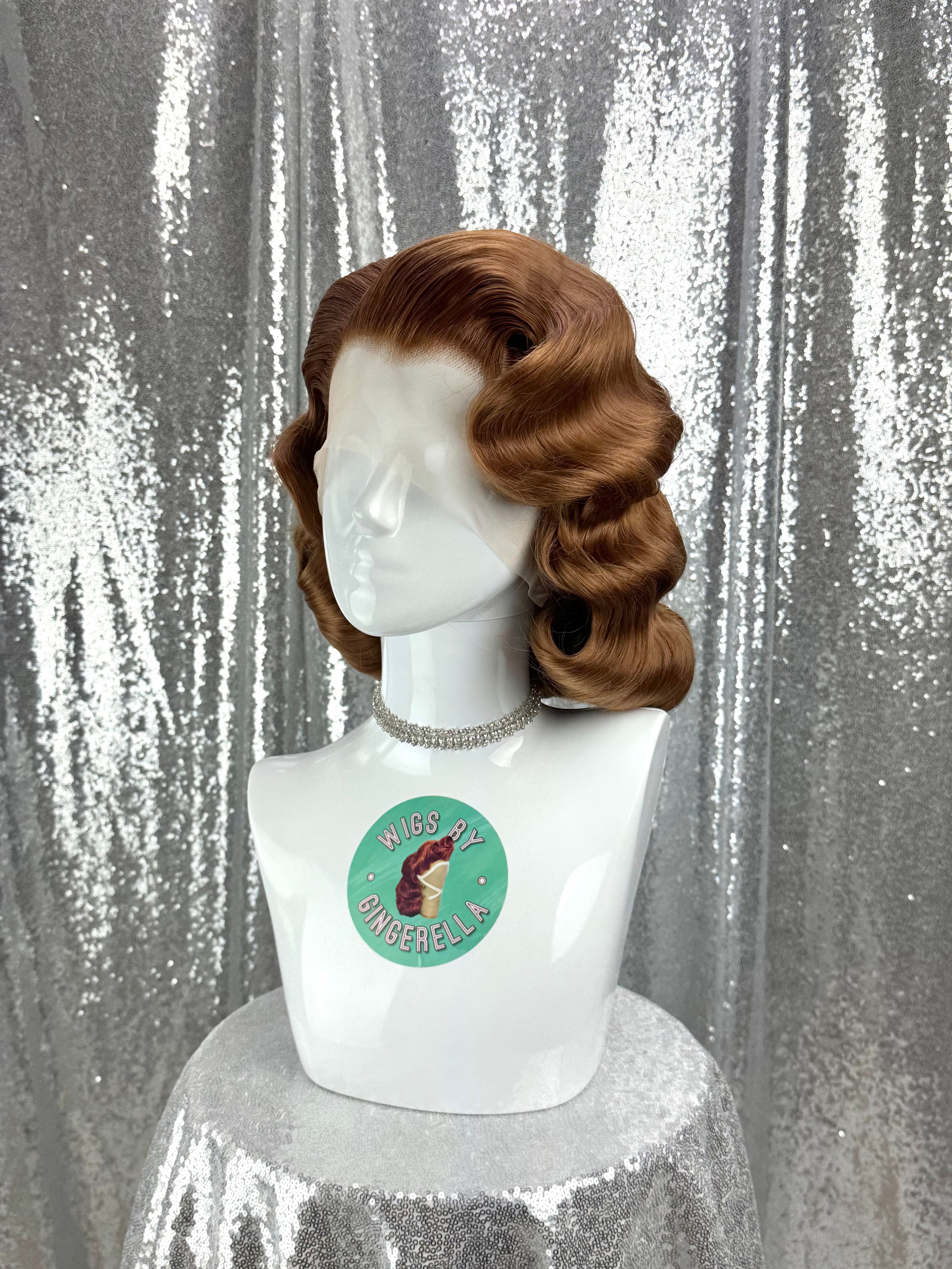 Custom Lace Front Wig in Style 'Glam' - 1950s' Inspired Old Hollywood Glamour Hair