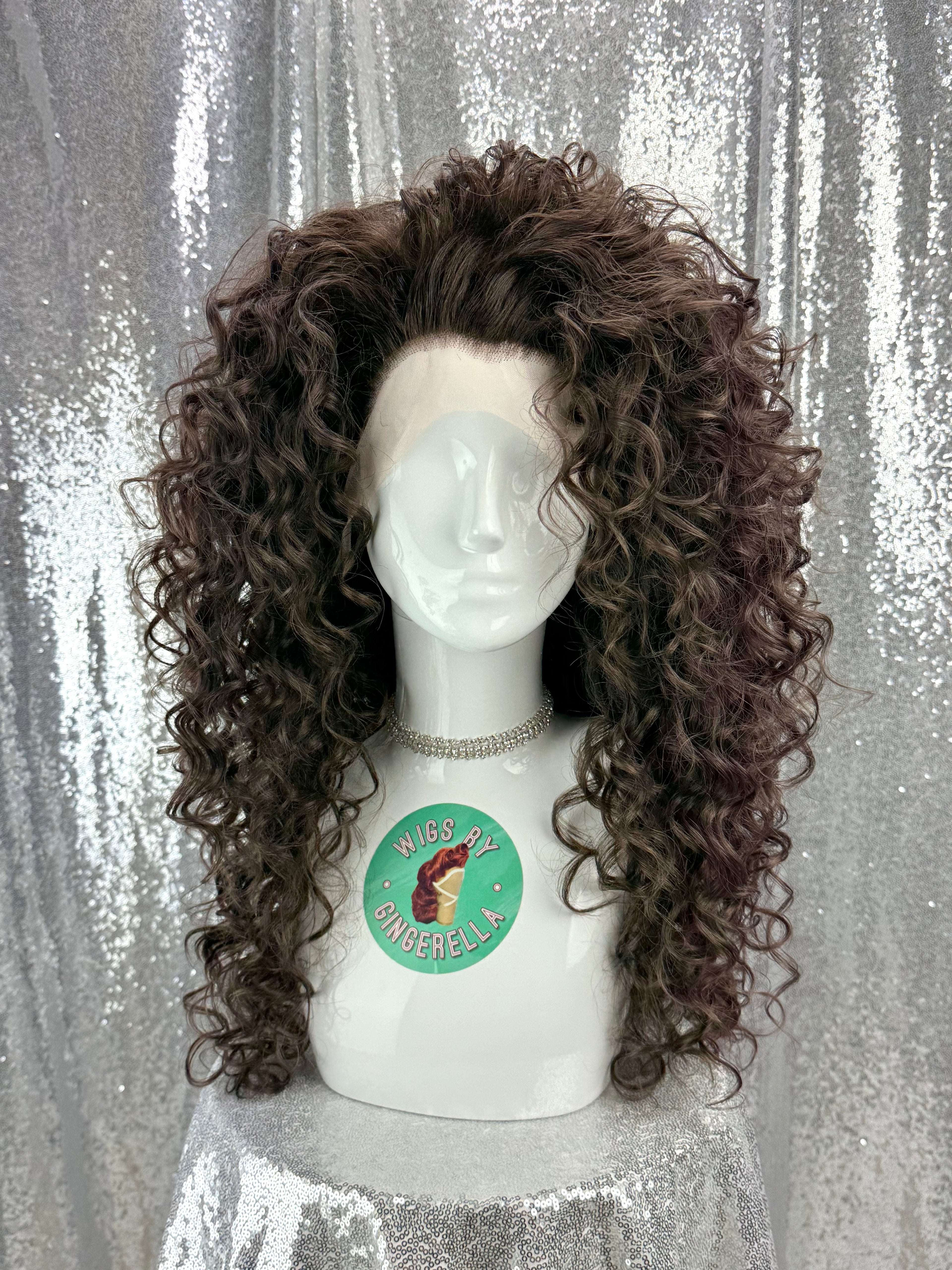 Custom Lace Front Wig in Style 'Salt' - 80s' inspired Tight Curly Textured Voluminous Hair