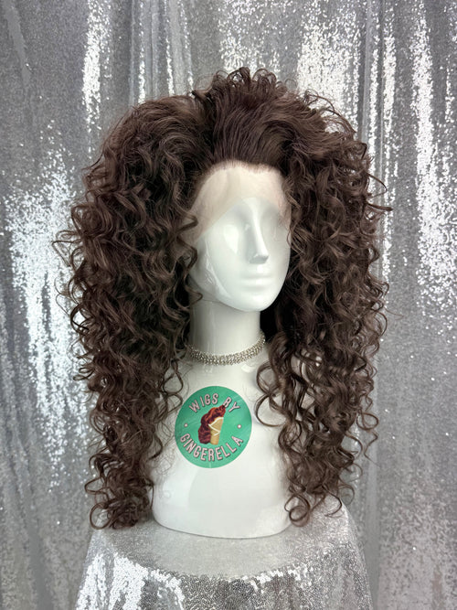 Custom Lace Front Wig in Style 'Salt' - 80s' inspired Tight Curly Textured Voluminous Hair