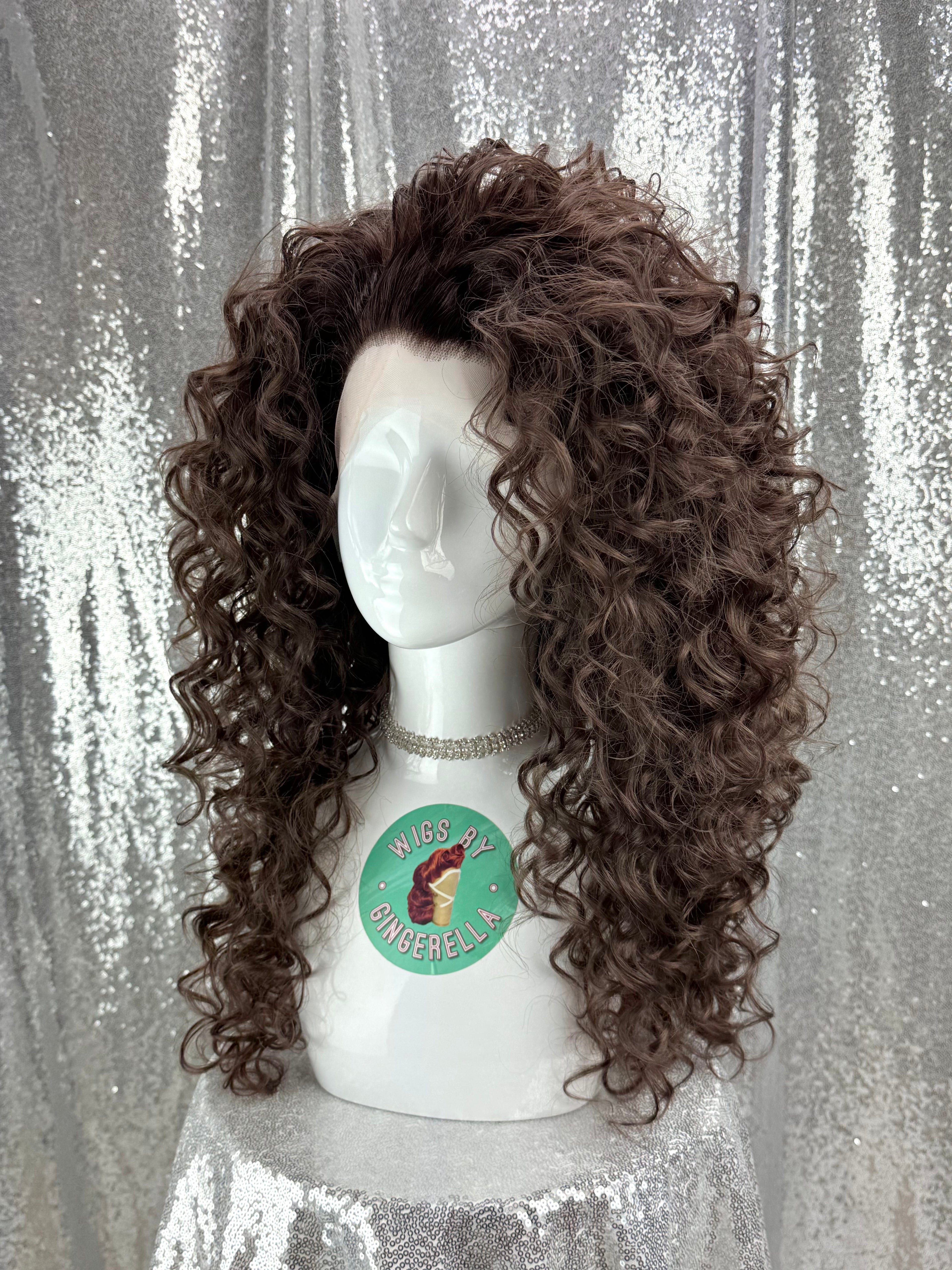 Custom Lace Front Wig in Style 'Salt' - 80s' inspired Tight Curly Textured Voluminous Hair