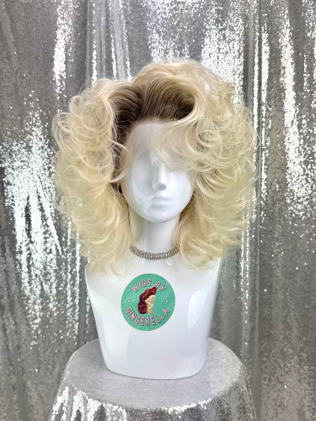 Custom Lace Front Wig in Style "Tease" - 80s Inspired Voluminous Textured Layered Hair