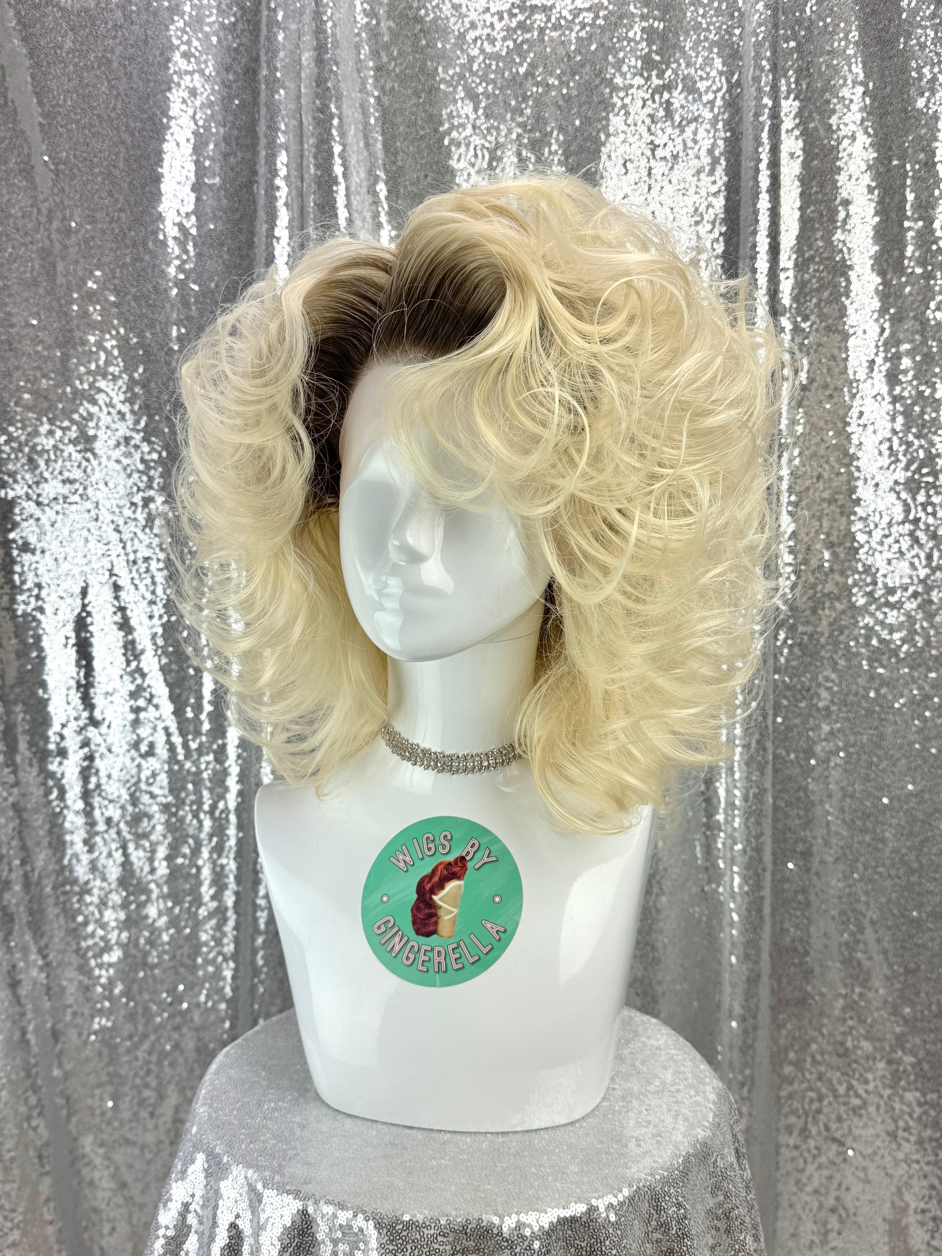 Custom Lace Front Wig in Style "Tease" - 80s Inspired Voluminous Textured Layered Hair