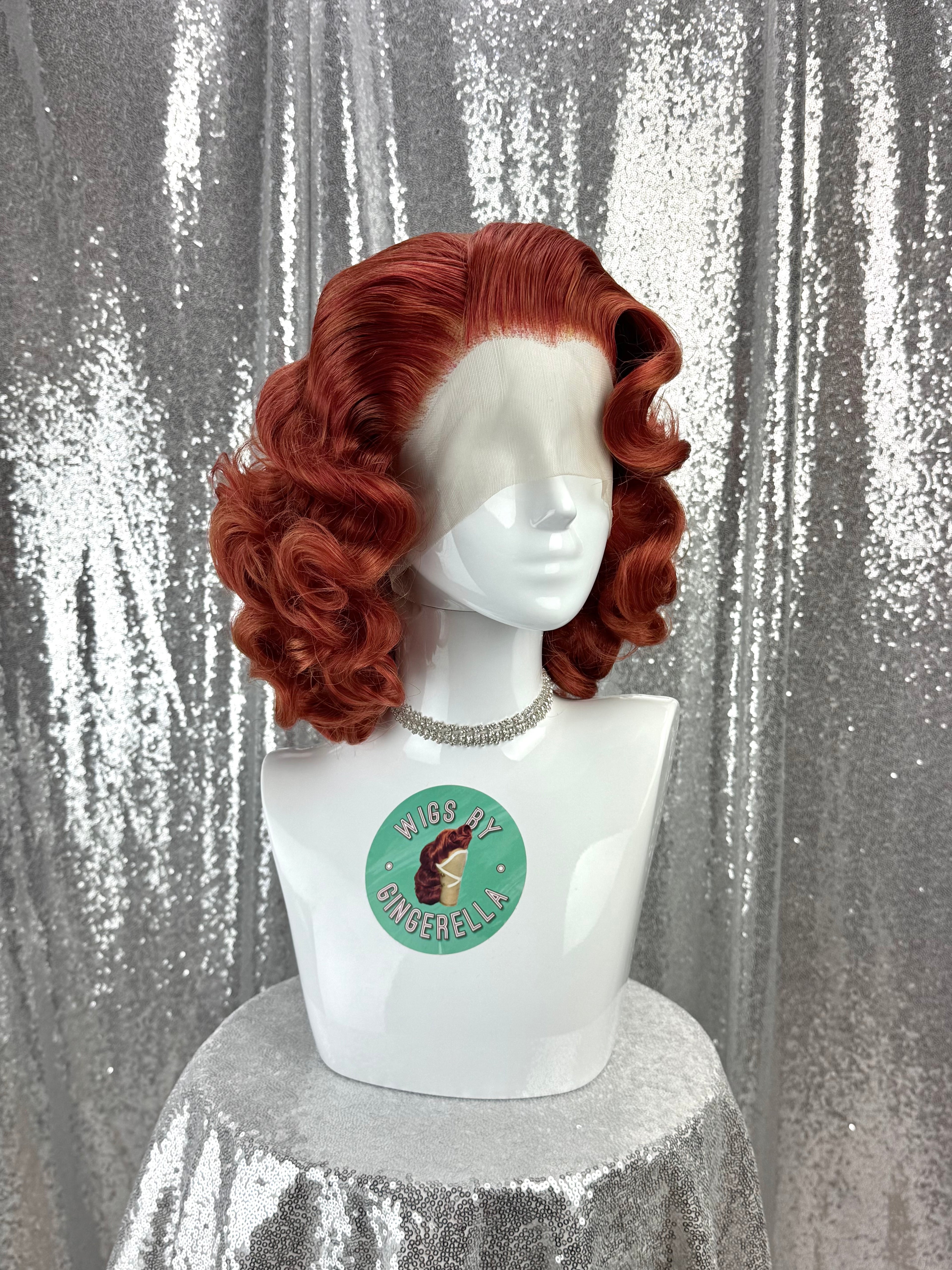 Custom Lace Front Wig in Style 'Star' - 1950s' Inspired Finger Waved Curly Voluminous Hair