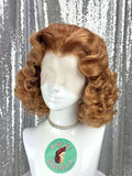 Custom Lace Front Wig in Style "Noir" - 1940s Inspired Center Part Finger Waved Textured Curly Hair