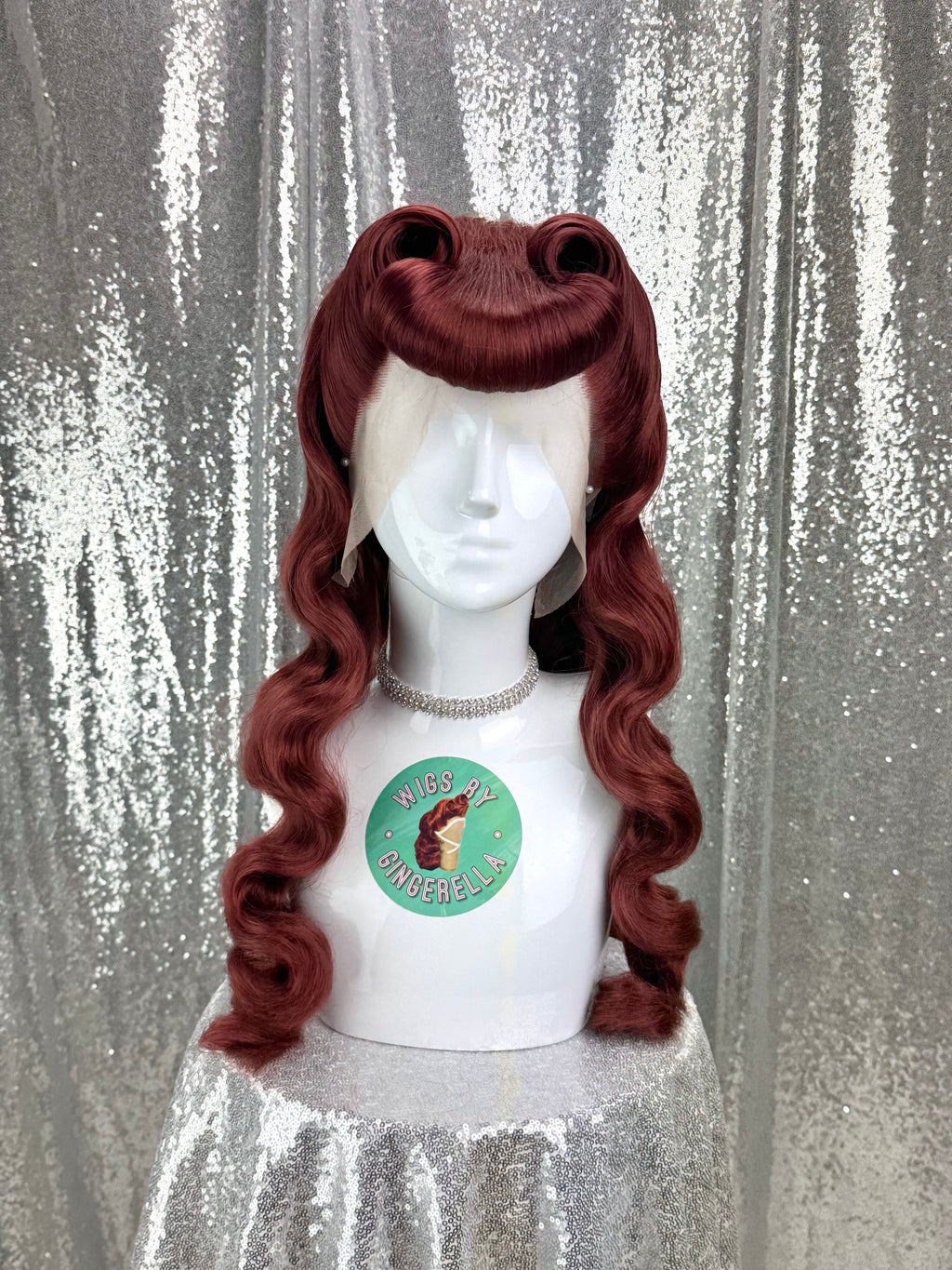 Custom Lace Front Wig in Style "Baddie" - 1940's Inspired Victory Roll, Bumper Bang Hair