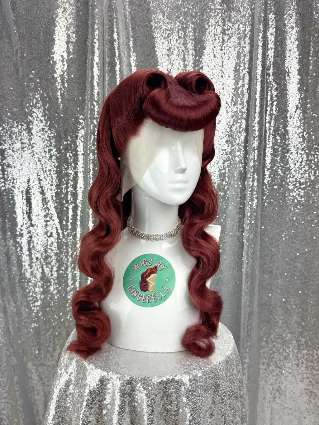 Custom Lace Front Wig in Style "Baddie" - 1940's Inspired Victory Roll, Bumper Bang Hair