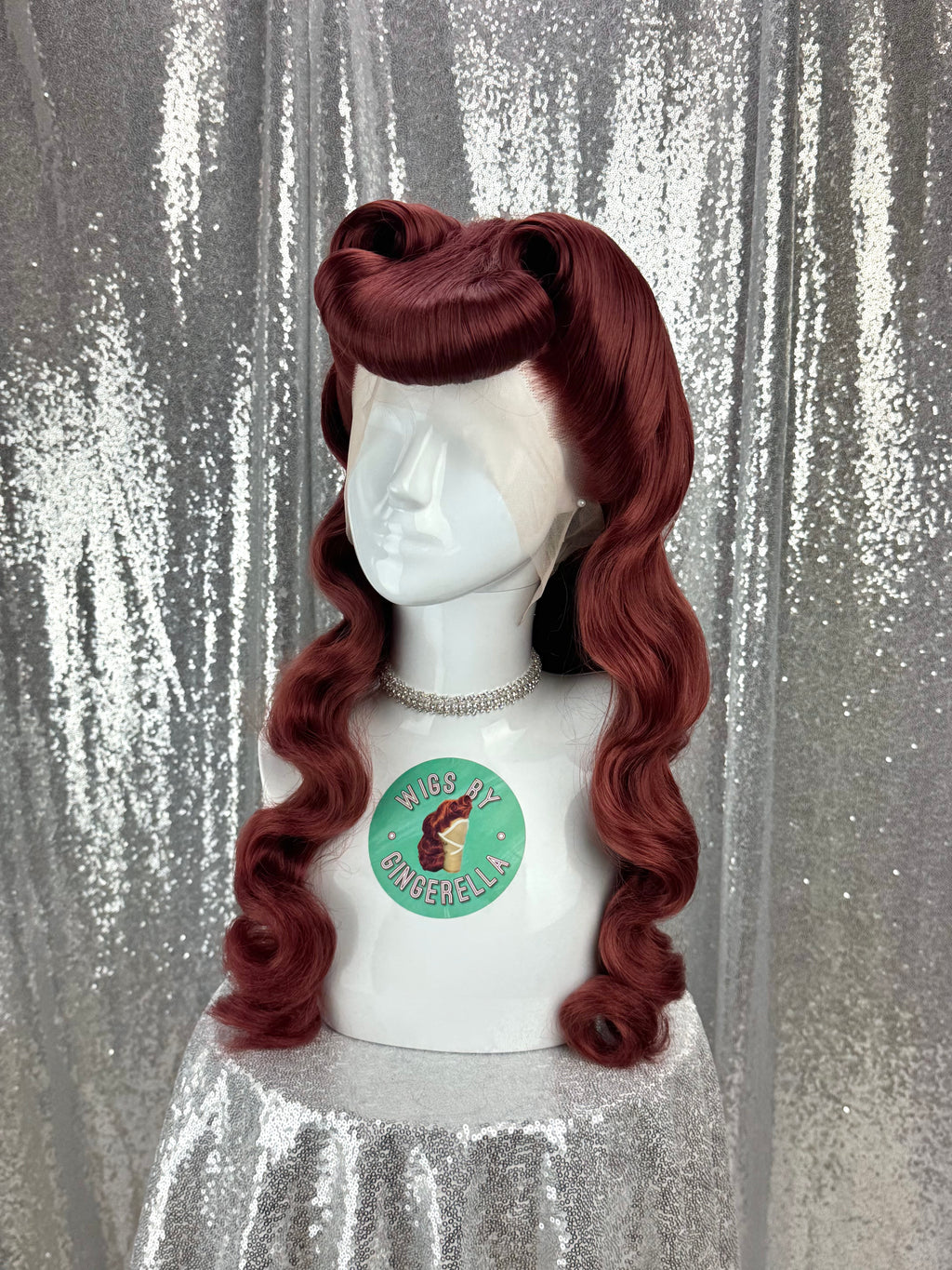 Custom Lace Front Wig in Style "Baddie" - 1940's Inspired Victory Roll, Bumper Bang Hair