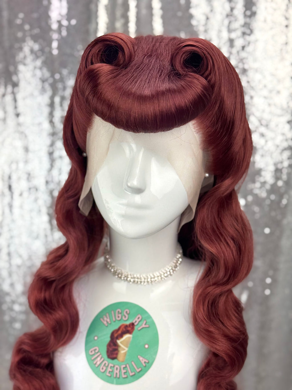 Custom Lace Front Wig in Style "Baddie" - 1940's Inspired Victory Roll, Bumper Bang Hair
