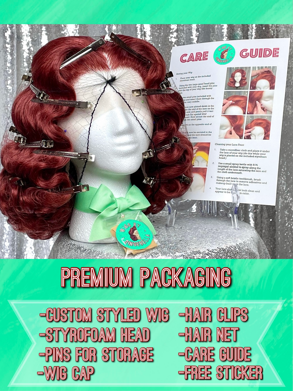 Custom Lace Front Wig in Style "Noir" - 1940s Inspired Center Part Finger Waved Textured Curly Hair