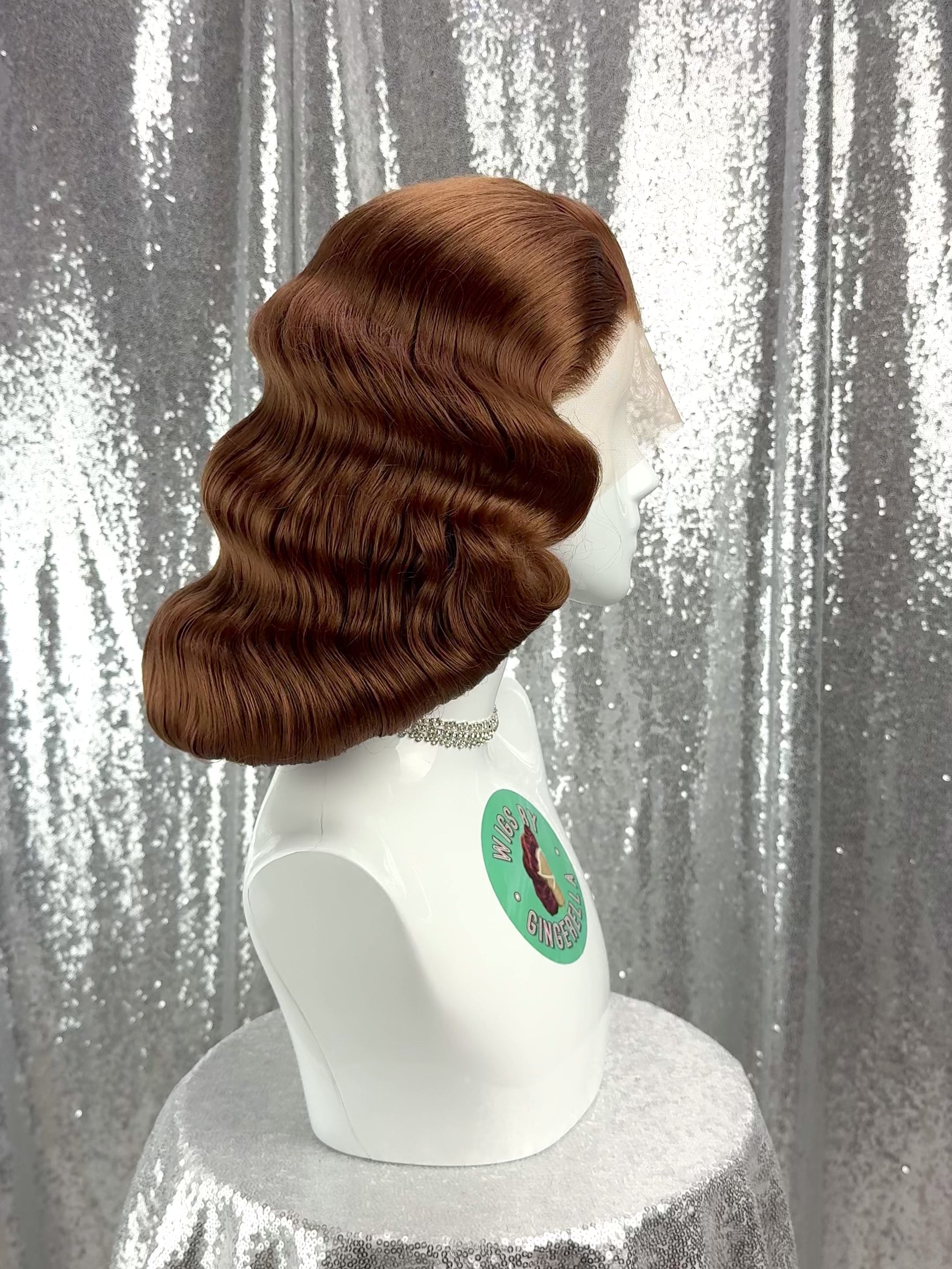 Custom Lace Front Wig in Style 'Glam' - 1950s' Inspired Old Hollywood Glamour Hair