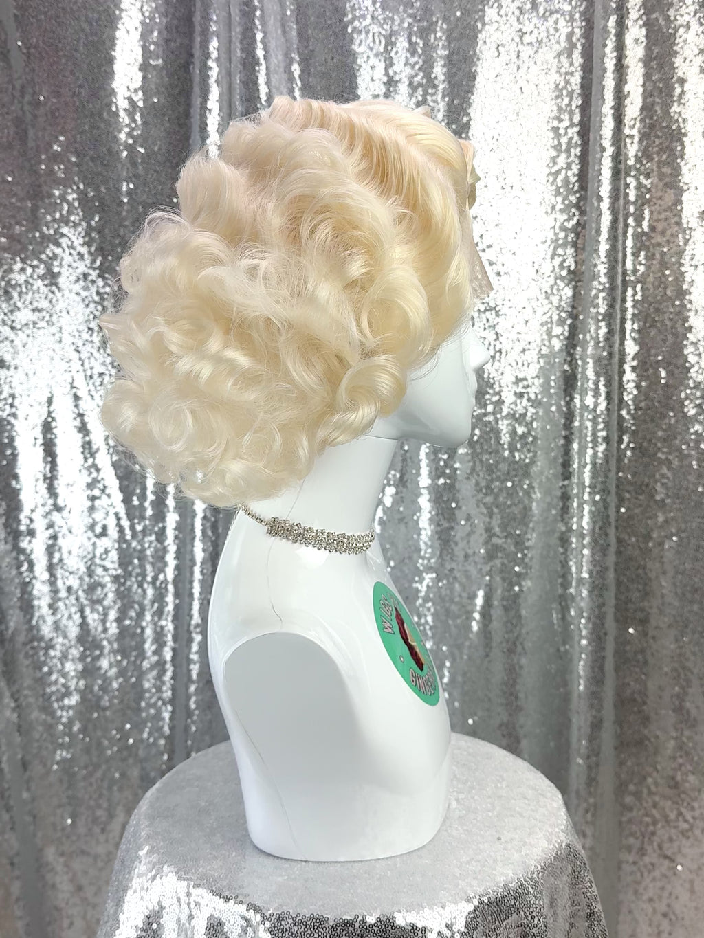 Custom Lace Front Wig in Style 'Sugar' - 1950s' Inspired Finger Waved Textured Voluminous Hair
