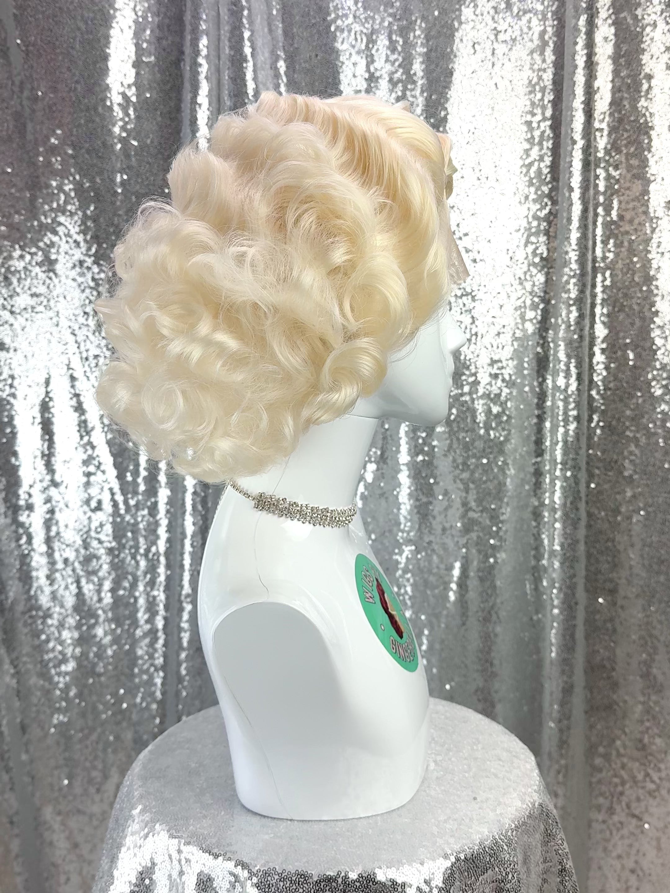 Custom Lace Front Wig in Style 'Sugar' - 1950s' Inspired Finger Waved Textured Voluminous Hair